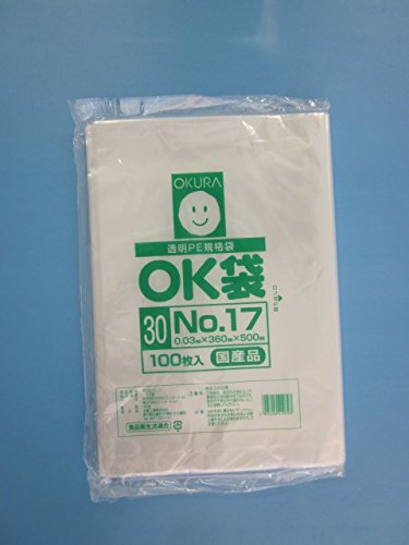 Amazon.co.jp: OK袋 0.03mm No.17 500枚箱入（100枚×5袋） 汎用